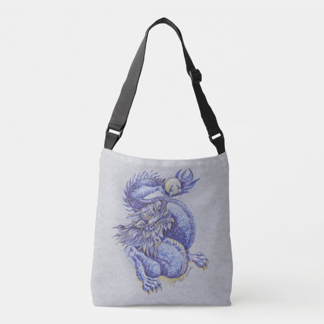 Blue Dragon Crossbody Bag (Front)
