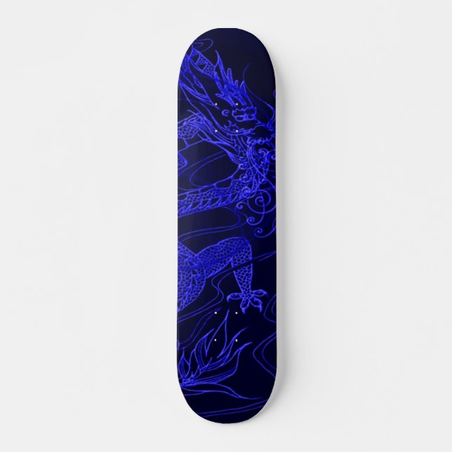 Blue Dragon Element Custom Pro Park Board Skateboard (Front)
