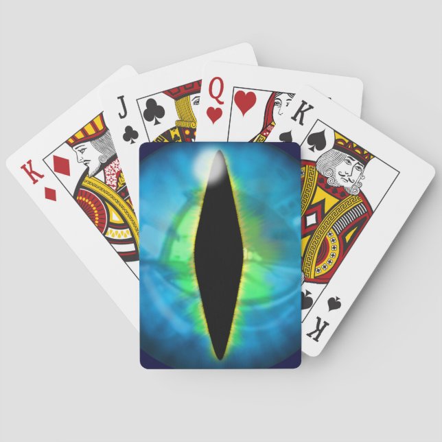 Blue Dragon Eye Playing Cards (Back)