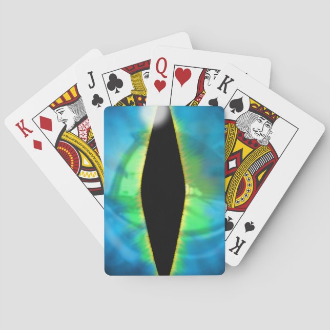 Blue Dragon Eye Playing Cards (Back)
