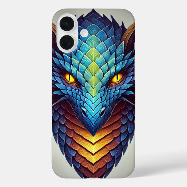 Blue Dragon Head  Case-Mate iPhone Case (Back)