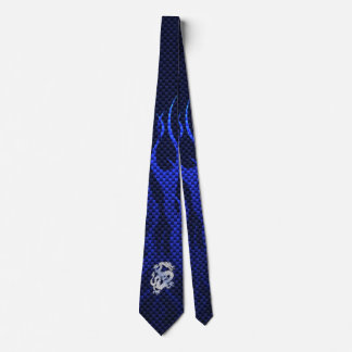 Blue Dragon in Chrome Carbon Fibre Styles Tie