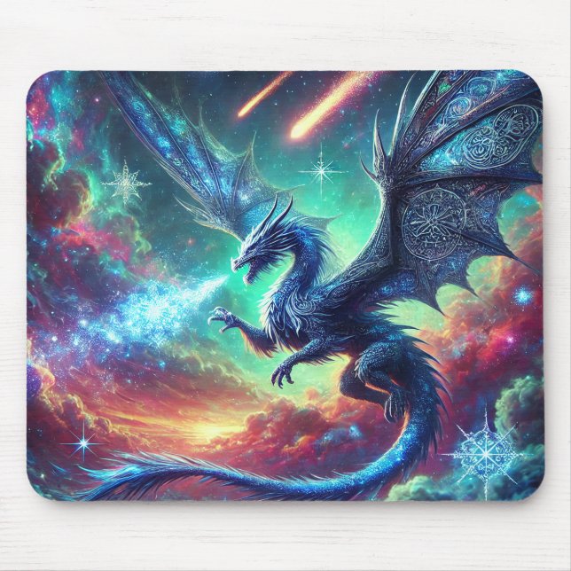 Blue Dragon Mouse Mat (Front)