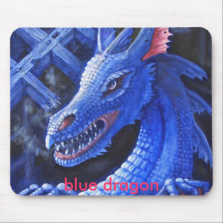Blue dragon mouse mat