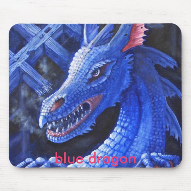 Blue dragon mouse mat (Front)