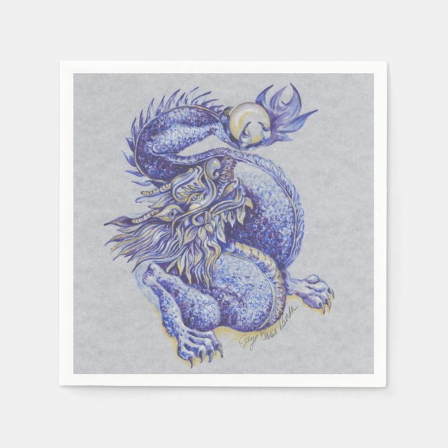 Blue Dragon Napkin (Front)