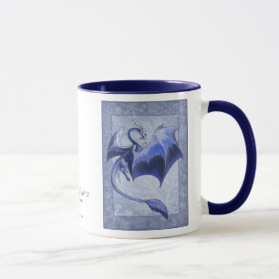 Blue Dragon of Winter Fantasy Nature Art Mug