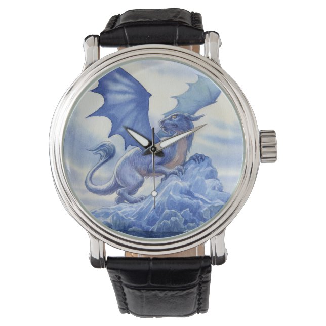 Blue Dragon on a Mountain Top Watch (Front)