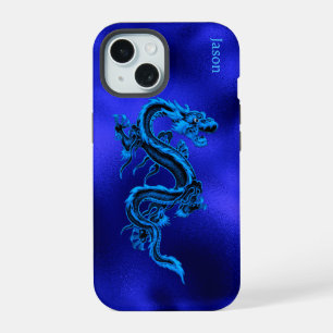 Blue Dragon Personalised iPhone 15 Case