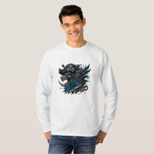 Blue Dragon Pirate Long Sleeve T-Shirt