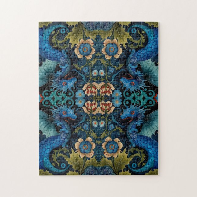 Blue Dragon Puzzle (Vertical)