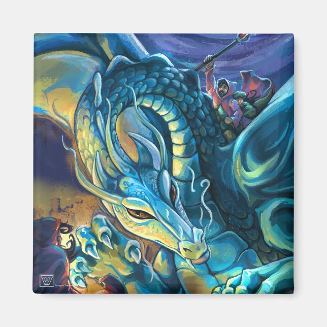 Blue Dragon Rider Magnet (Front)