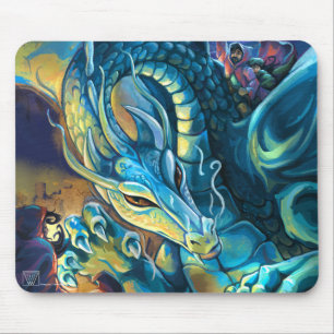 Blue Dragon Rider Mouse Mat