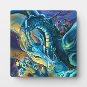 Blue Dragon Rider Plaque