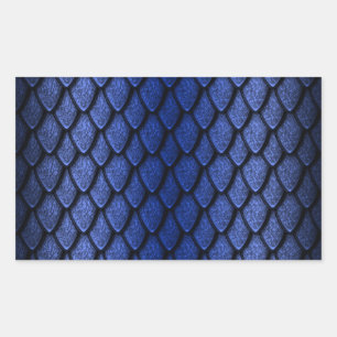 Blue Dragon Scales Rectangular Sticker
