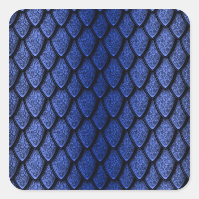 Blue Dragon Scales Square Sticker (Front)