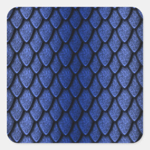 Blue Dragon Scales Square Sticker
