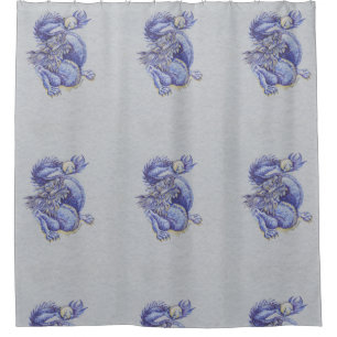 Blue Dragon Shower Curtain