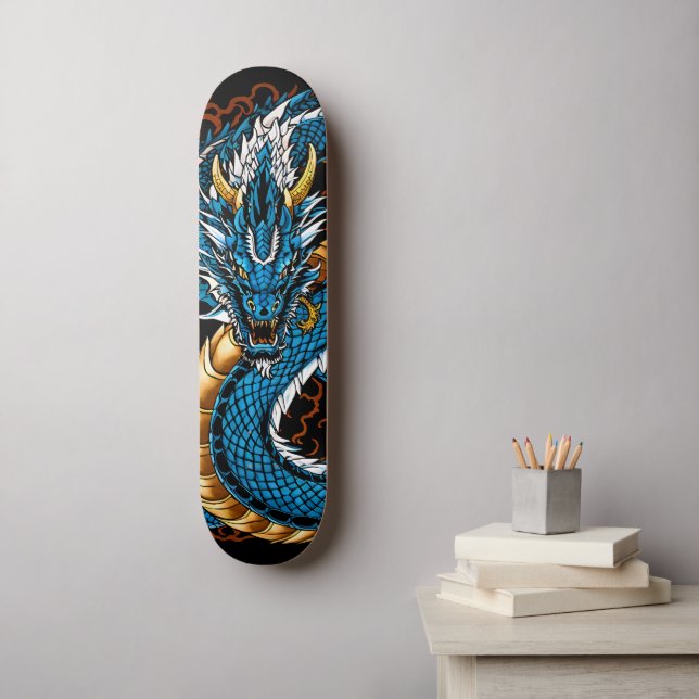 Blue Dragon Skateboard (Wall Art)