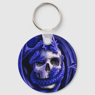 blue-dragon-skull key ring