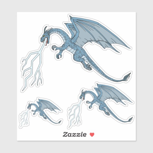 Blue Dragon Spitting Lightning  (Sheet)