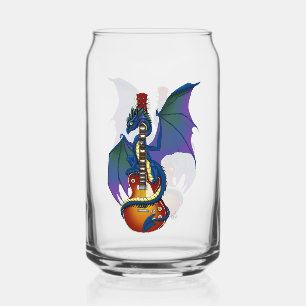 Blue Dragon Sunburst Guitar Music Can Glass