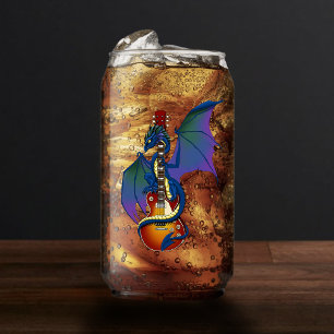 Blue Dragon Sunburst Guitar Music Can Glass