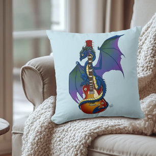 Blue Dragon Sunburst Guitar Music Cushion