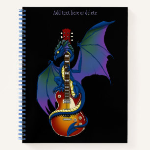 Blue Dragon Sunburst Guitar Music Notebook