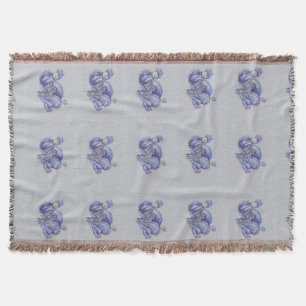 Blue Dragon Throw Blanket