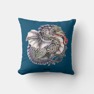 Blue Dragon Throw Cushion
