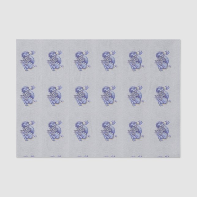 Blue Dragon Tissue Paper (Front)