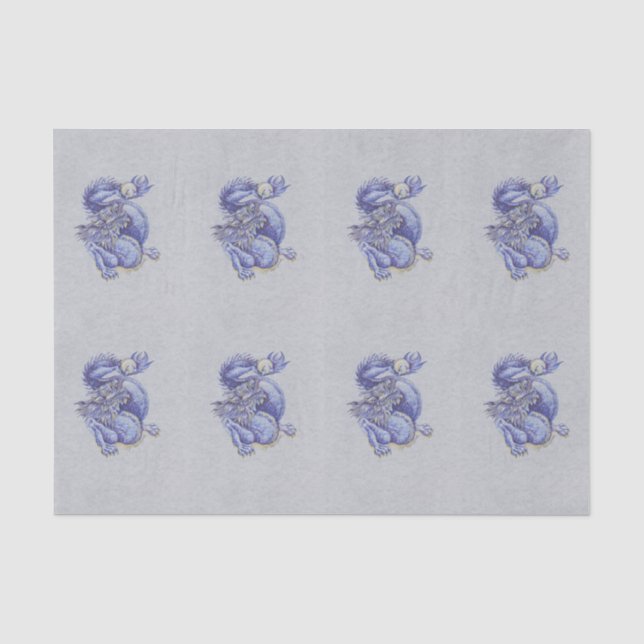 Blue Dragon Tissue Paper (Front)