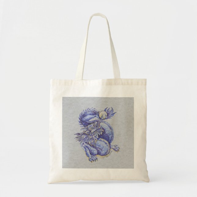 Blue Dragon Tote Bag (Front)