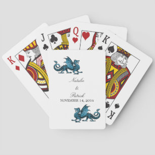 Blue Dragon Wedding Playing Cards