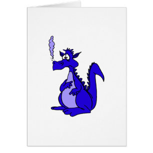 Blue Dragon with smoke