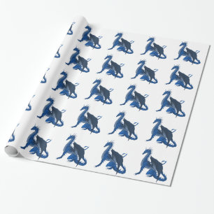 Blue Dragon Wrapping Paper