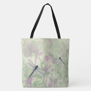 Blue Dragonflies All Over Print Tote Bag