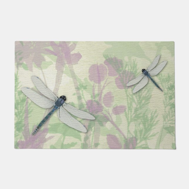 Blue Dragonflies Doormat (Front)