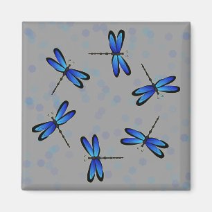 blue dragonflies II Magnet