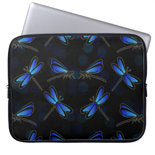 blue dragonflies laptop sleeve