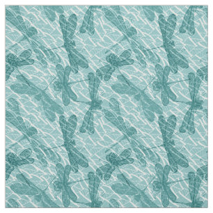 Blue Dragonflies Pattern Fabric