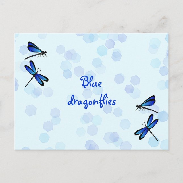 blue dragonflies postcard (Front)
