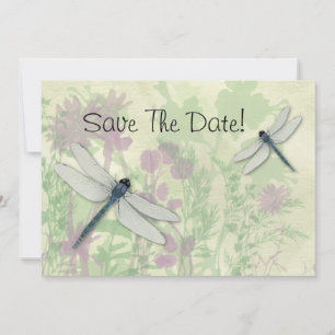 Blue Dragonflies Save The Date