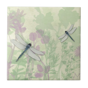 Blue Dragonflies Tile
