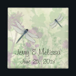 Blue Dragonflies Wedding Favour Magnet<br><div class="desc">This Blue Dragonflies Wedding Favour Magnet features dragonflies on a digital art layered background. Great for Summer Weddings or Dragonfly Themed Weddings.</div>