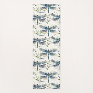 Blue Dragonflies Yoga Mat