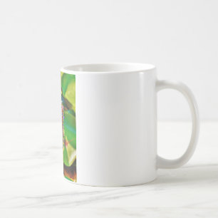 Blue Dragonfly and flowers Coffee Mug