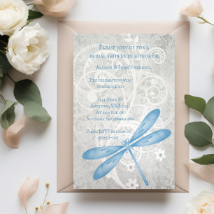 Blue Dragonfly Bridal Shower Invite