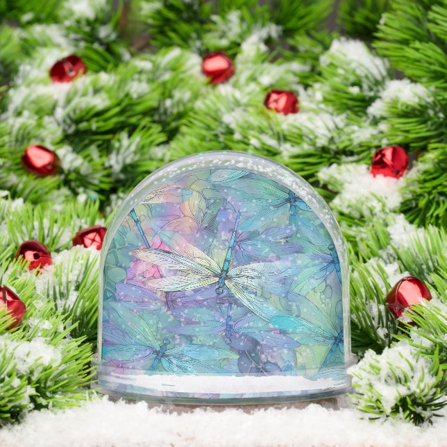 Blue Dragonfly Dreams Snowglobe (Christmas)